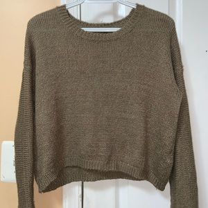Cropped knit sweater